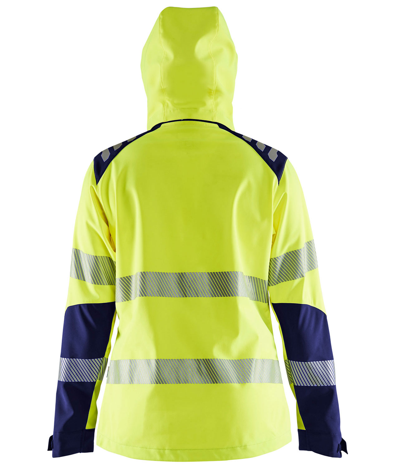 Bl&aring;kl&auml;der Damen Softshelljacke full stretch, Hi-vis gelb/marineblau