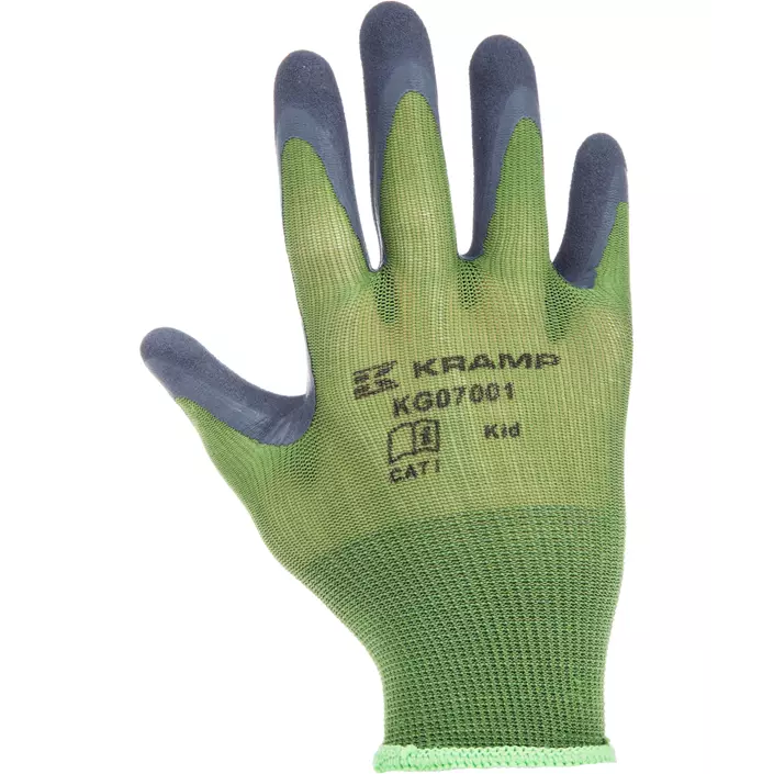 Kramp 7.001 Junior work gloves, Green/grey, Green/grey, large image number 0