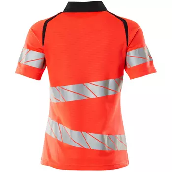 Mascot Accelerate Safe Damen Poloshirt, Hi-Vis Rot/Dunkel Marine