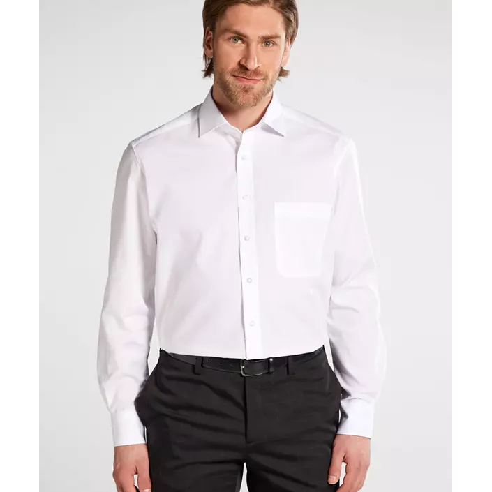 Eterna Uni Poplin Comfort fit skjorte, White , large image number 1