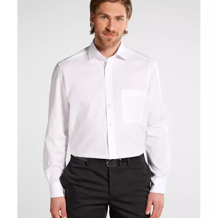 Eterna Uni Poplin Comfort fit skjorte, White , large image number 1