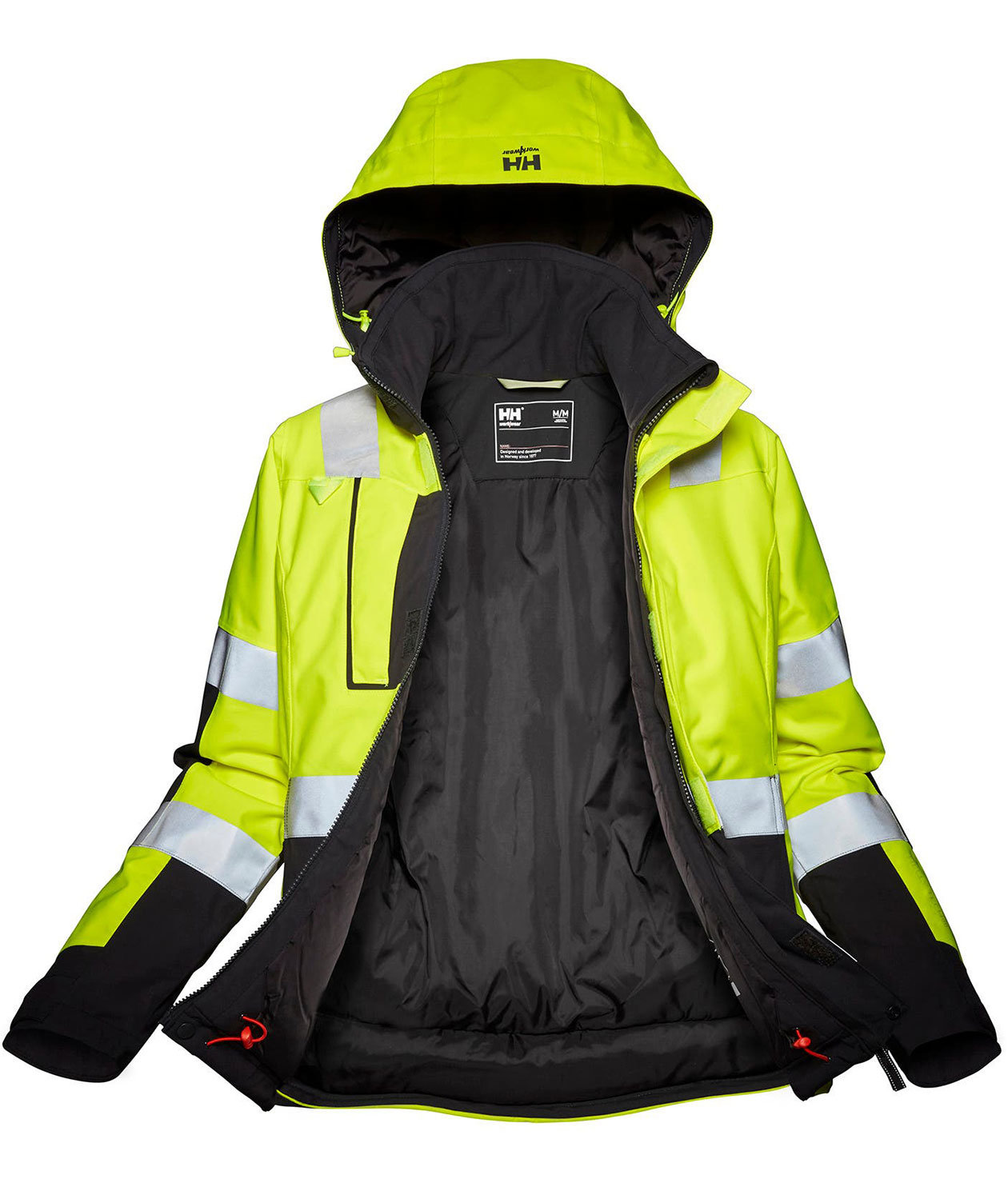 Helly Hansen Luna women's winter jacket, Hi-vis yellow/charcoal, large image number 2