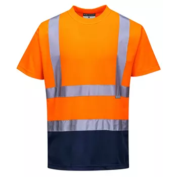 Portwest T-shirt, Hi-vis Orange/Marine