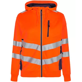 Engel Safety women's hoodie, Orange/Blue Ink