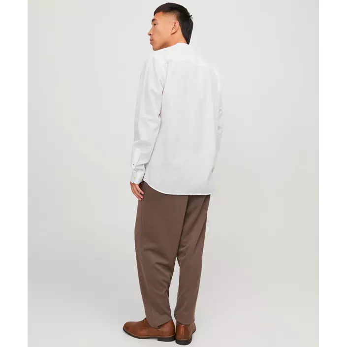 Jack & Jones JJESUMMER shirt with linen, White, large image number 2