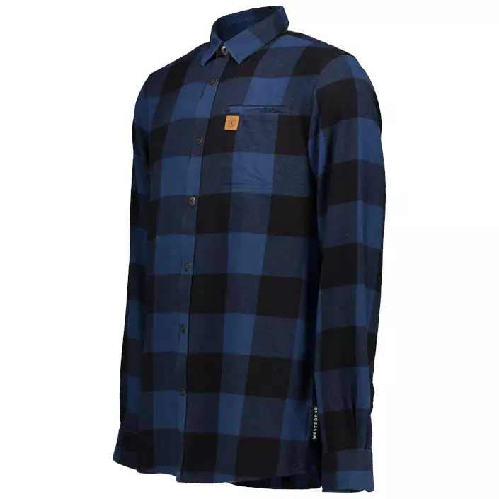 Westborn flannel shirt, Dusty Blue/Black, large image number 2