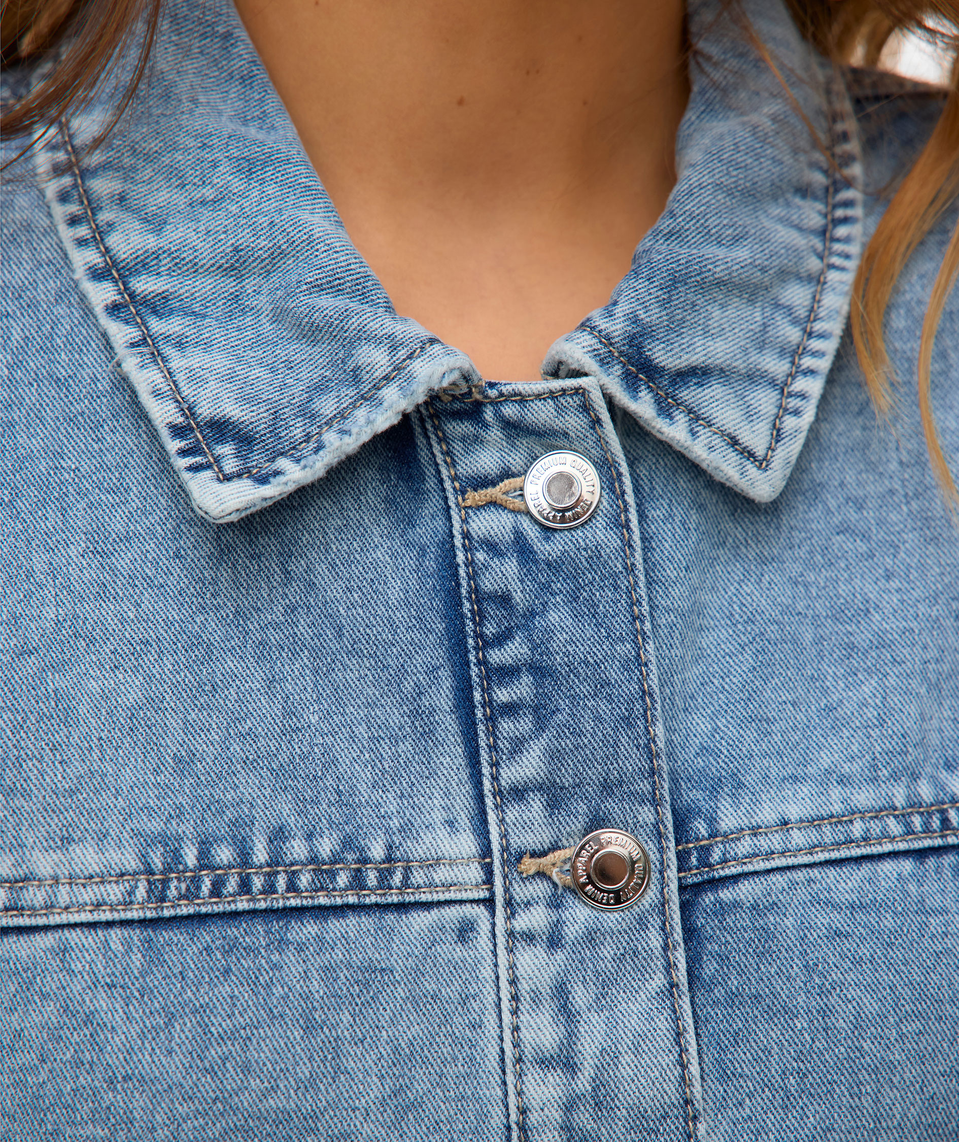 Vero Moda VMJAMIE Denim skjortejakke, Light Blue Denim, large image number 5