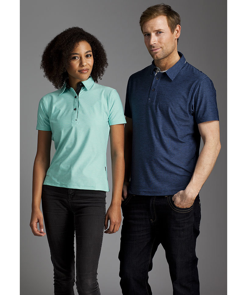 Pitch Stone women's polo shirt, Mint melange, large image number 2
