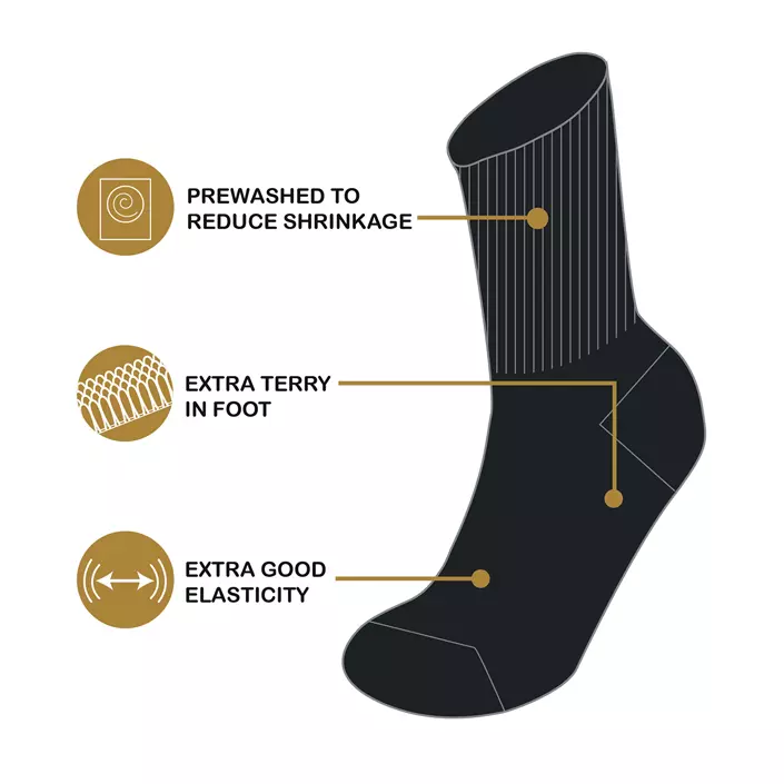 Westborn 3-pack tennis socks, Black, large image number 2