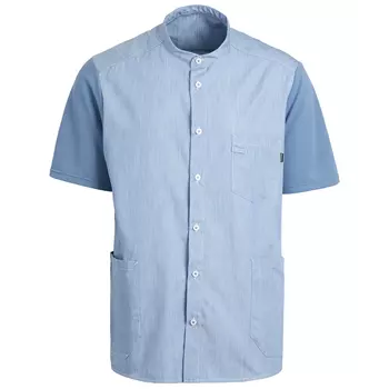 Kentaur kortärmad pique skjorta, Ljus Blå