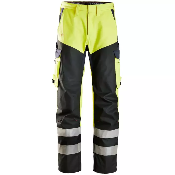 Snickers ProtecWork work trousers, Hi-Vis yellow/marine, large image number 0