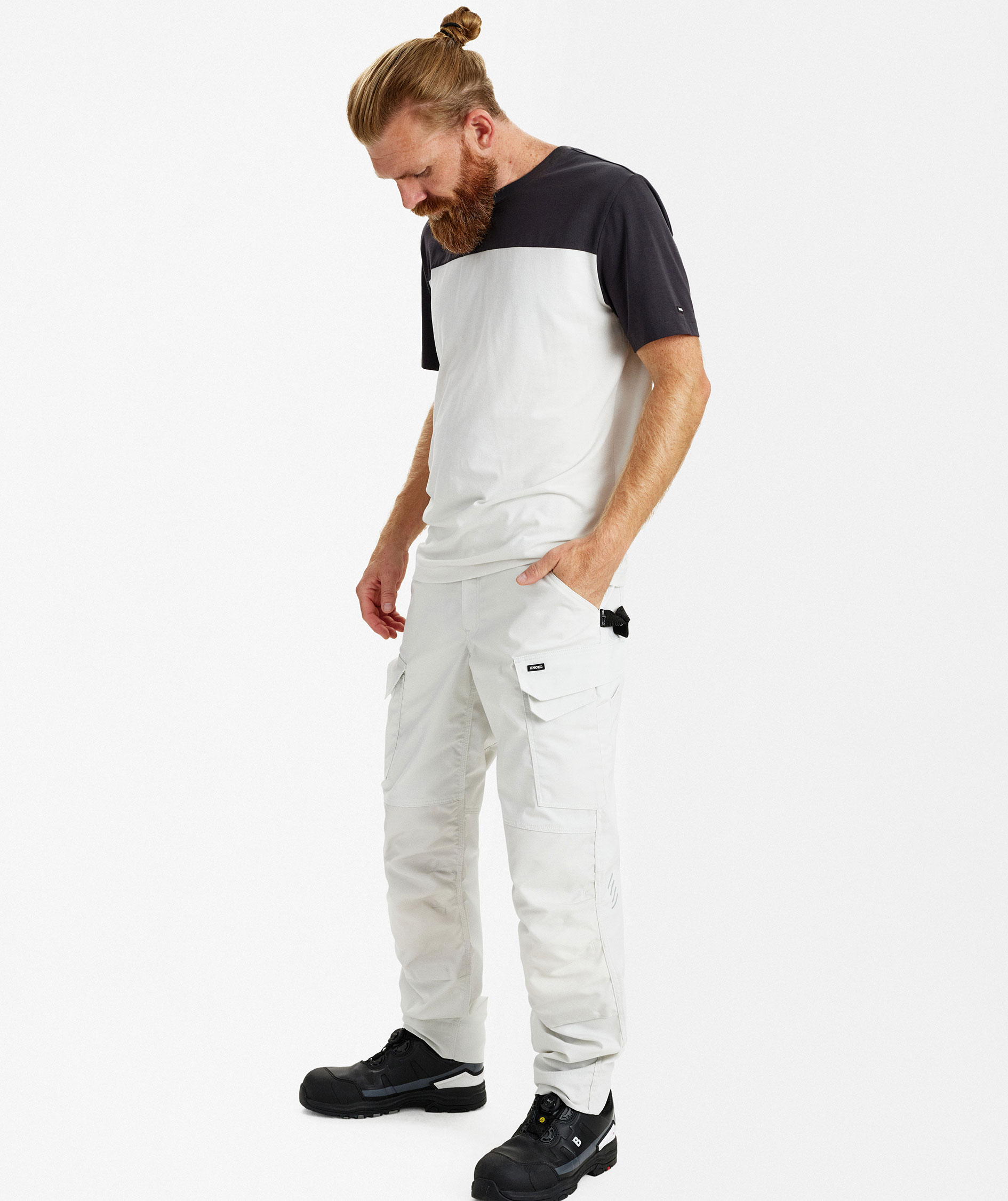 Engel Entire T-shirt, Bone White/Anthracite Grey, large image number 2