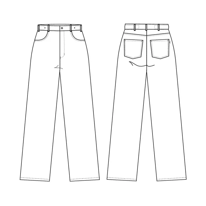Kentaur jeans unisex, Vit, large image number 3