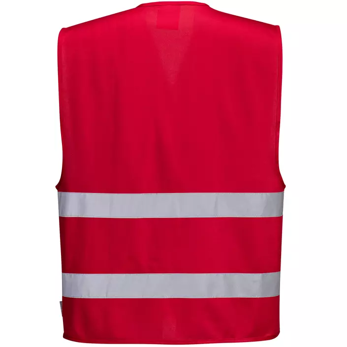 Portwest Iona överdragsväst med reflexer, Röd, large image number 1