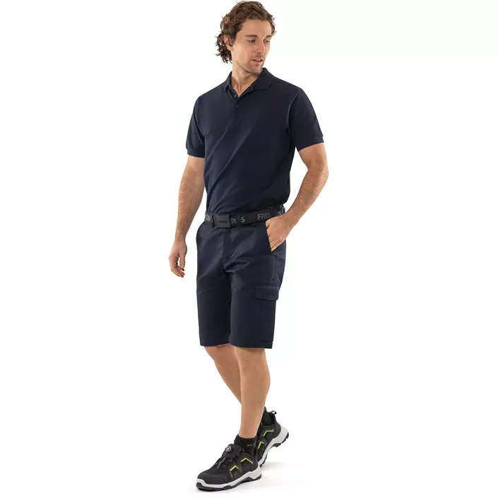 Fristads Green shorts 2932 GWM, Mørk Marine/Hi-Vis Gul, large image number 1