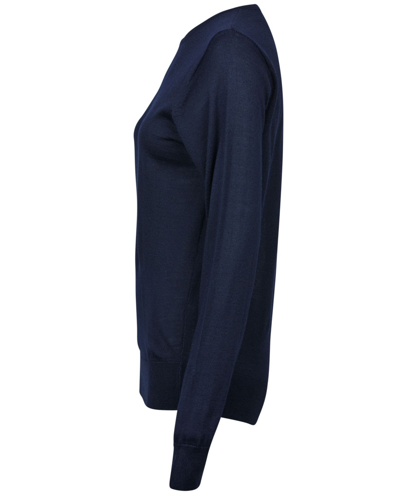 Tee Jays dame striktr&oslash;je med merinould, Navy, large image number 3