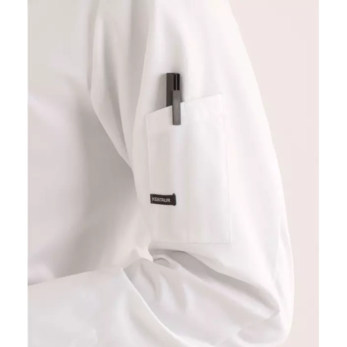 Kentaur modern fit kokkeskjorte/serveringsskjorte, Hvid, large image number 4