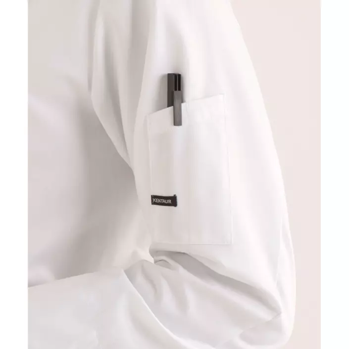 Kentaur modern fit kokkeskjorte/serveringsskjorte, Hvit, large image number 4