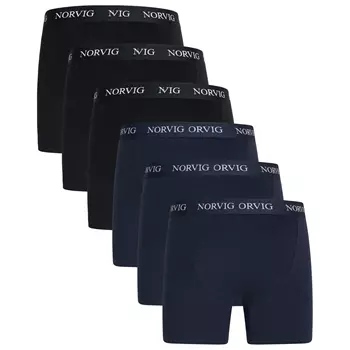 NORVIG 6-pack boxershorts, Black/Navy