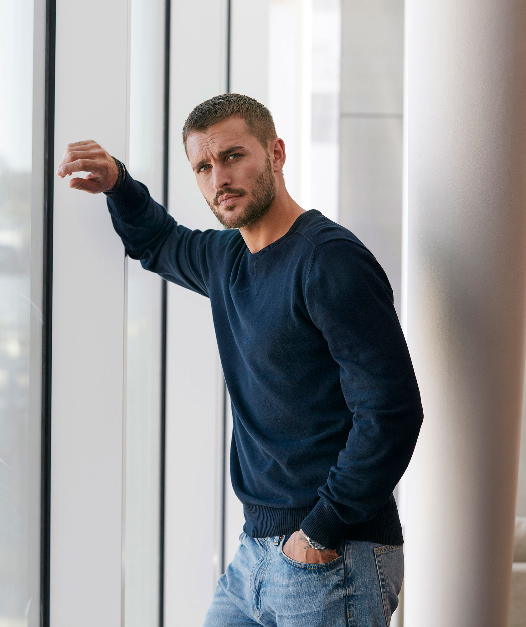 South West fitzroy stickad tr&ouml;ja, Dark navy, large image number 5