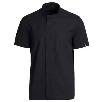 Kentaur modern fit kortärmad pique kock-/service skjorta, Svart