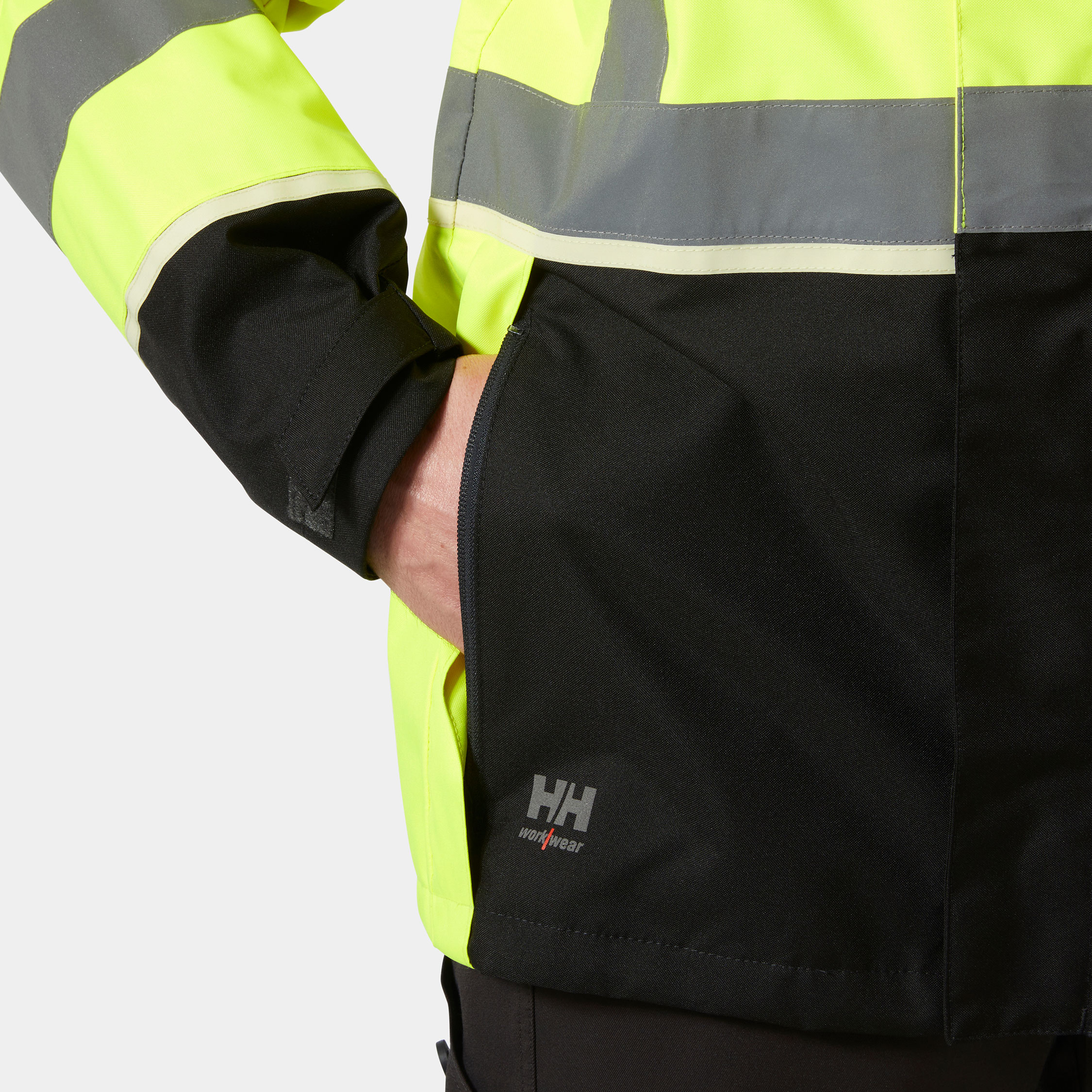 Helly Hansen UC-ME skaljakke, Hi-vis Gul/Ebony, large image number 8