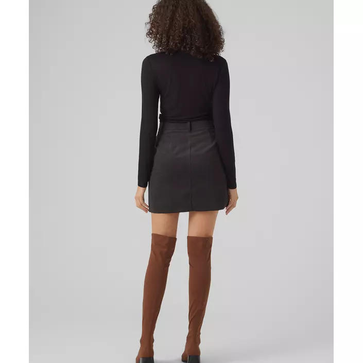 Vero Moda VMALBERTE langærmet dame T-shirt med rullekrave, Black, large image number 2