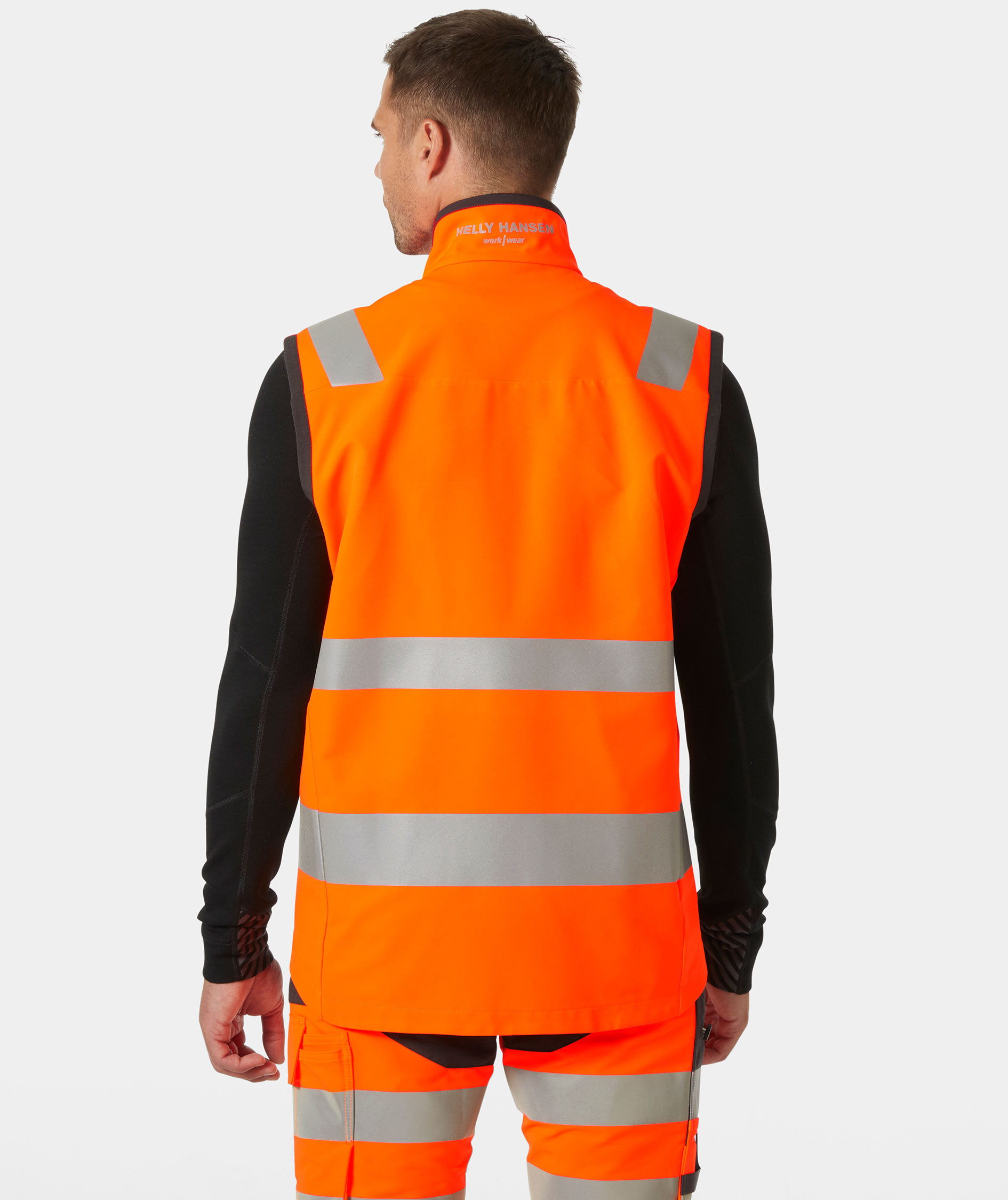 Helly Hansen Alna 4X Tech vest full stretch, Hi-vis Orange/Ebony, large image number 3