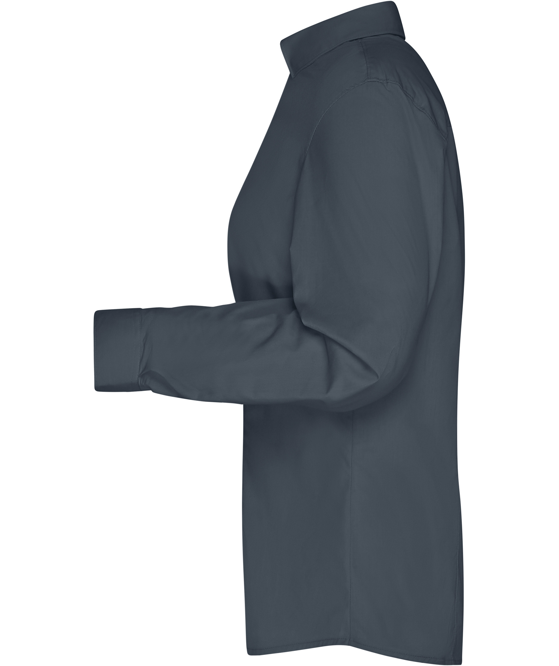 James & Nicholson modern fit dameskjorte, Carbon Gr&aring;, large image number 3