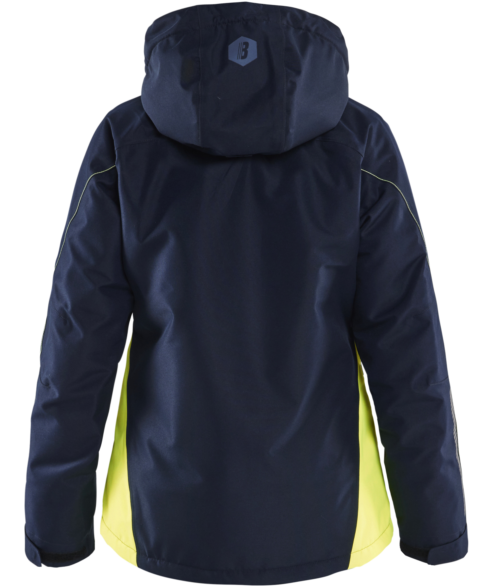 Bl&aring;kl&auml;der Unite Damen Winterjacke, Dunkel Marine/Hi-Vis Gelb, large image number 2