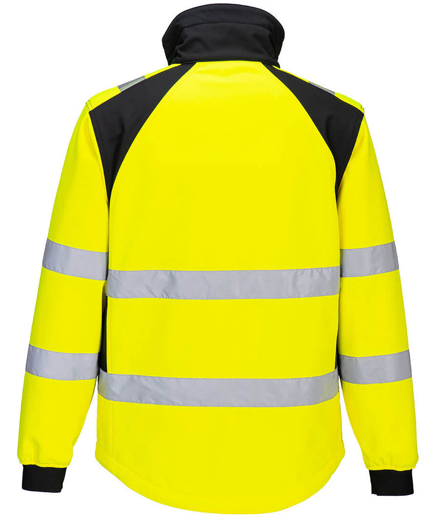 Portwest WX2 Eco softshell jacket, Hi-vis Yellow/Black