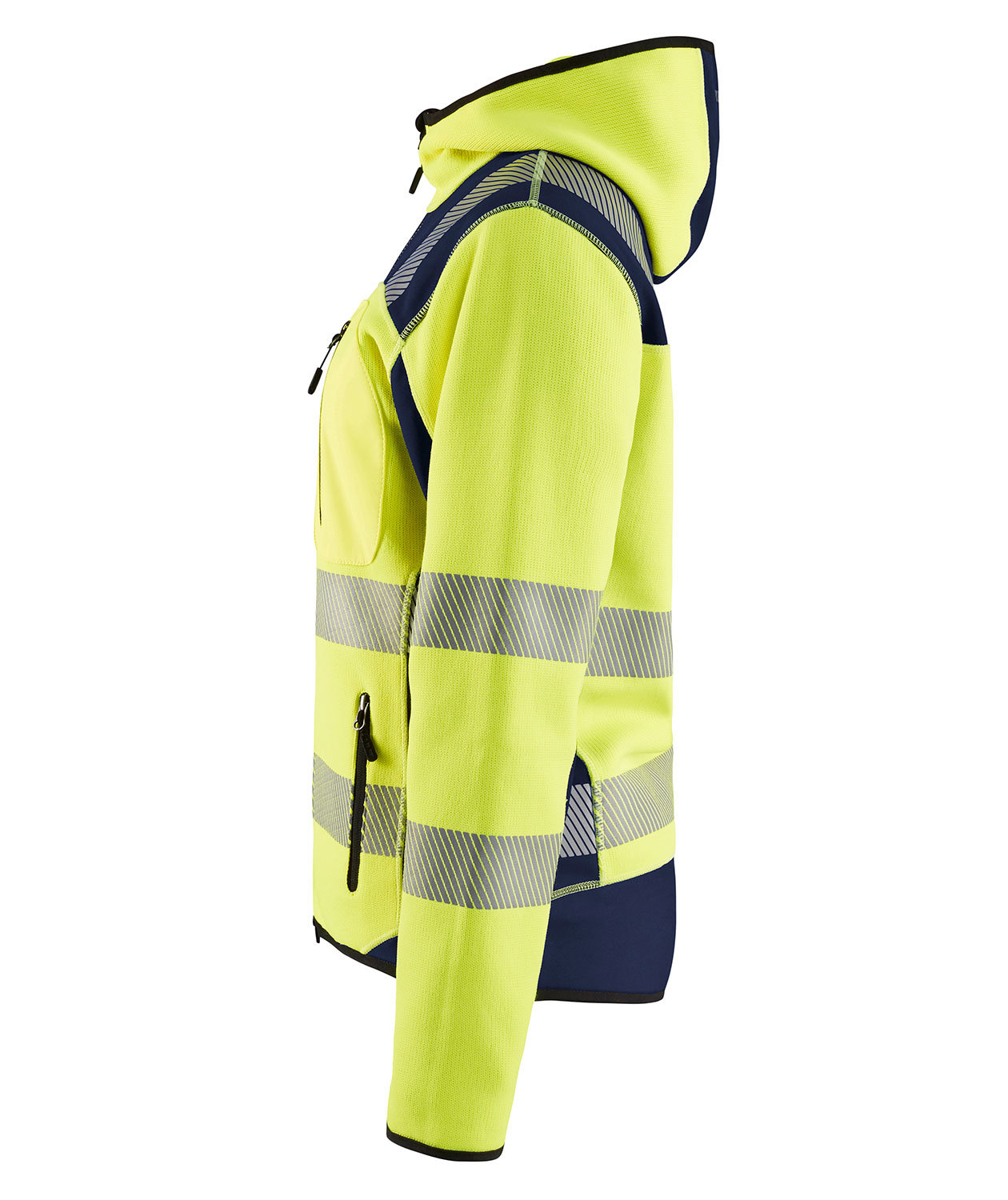 Bl&aring;kl&auml;der women's knit softshell jacket, Hi-vis Yellow/Marine, large image number 3