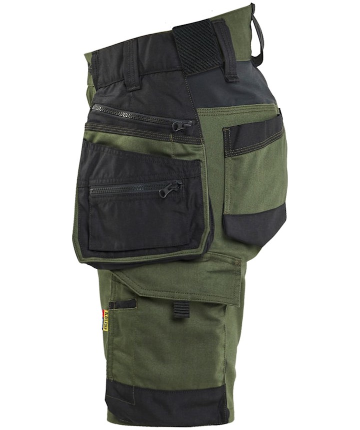 Bl&aring;kl&auml;der Striker hantverksshorts dam, Skog gr&ouml;n/svart, large image number 3