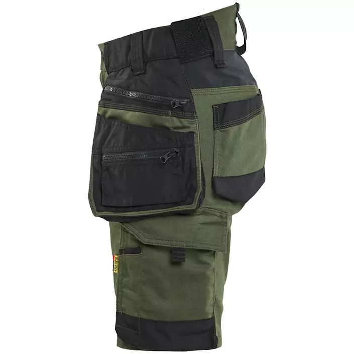 Blåkläder Striker dame håndværkershorts, Skovgrøn/sort, large image number 3