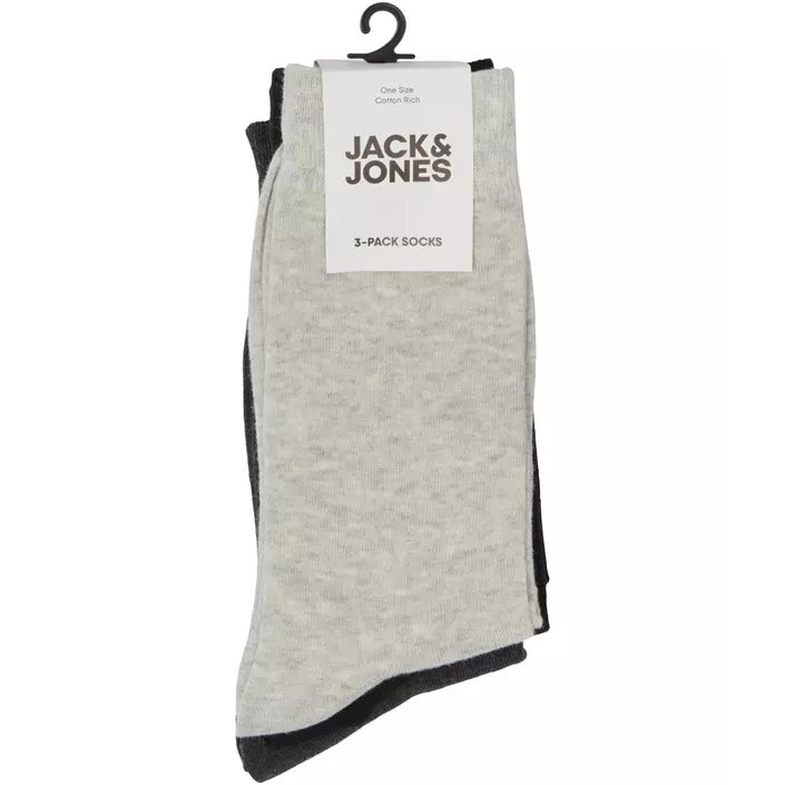 Jack & Jones JACCOL 3-pack strømper, Light Grey Melange, Light Grey Melange, large image number 4