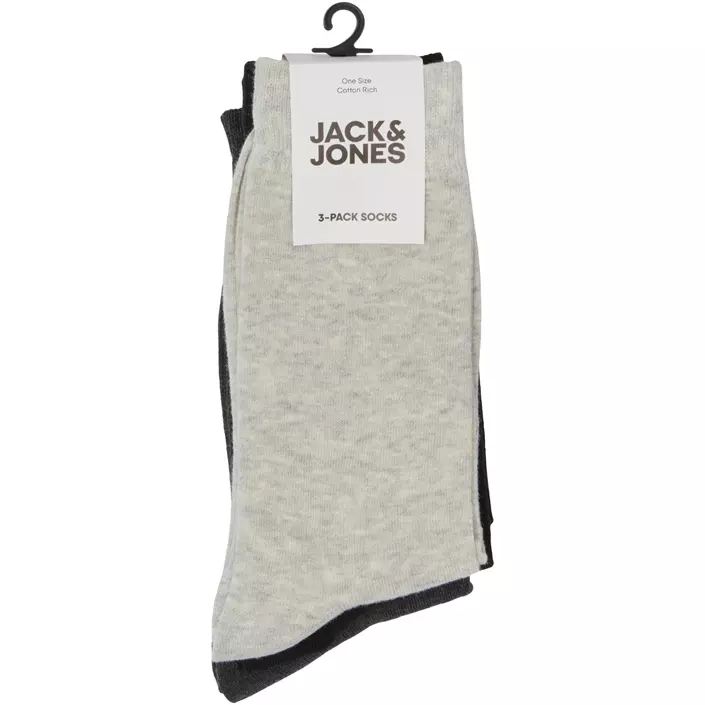 Jack & Jones JACCOL 3-pak strømper, Light Grey Melange, Light Grey Melange, large image number 4