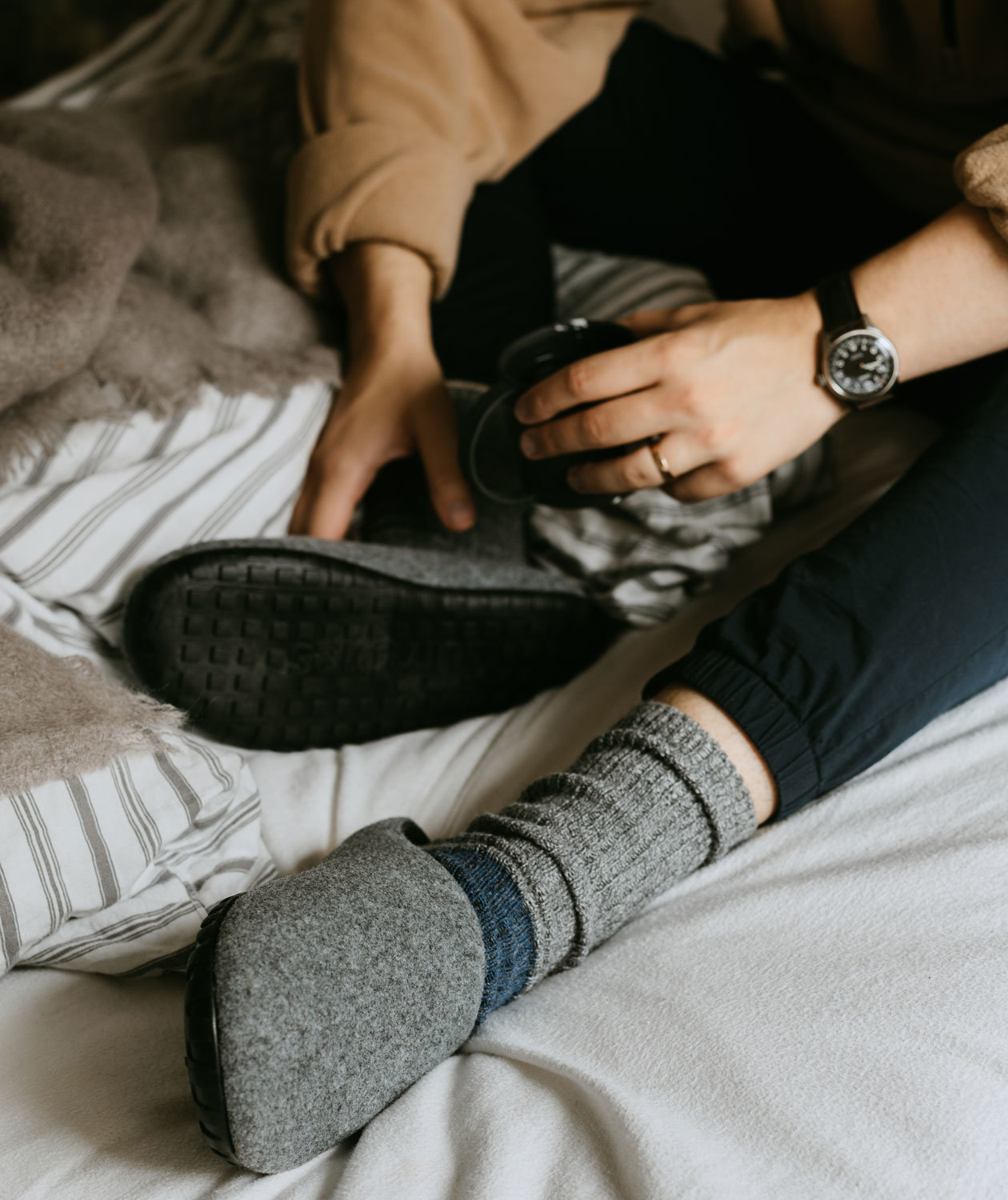 Gumbies Outback Slipper tofflor, Grey/Charcoal, large image number 2