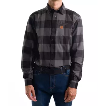 Westborn flannel shirt, Dark Grey/Black