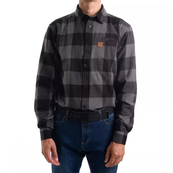 Westborn flannelskjorte, Dark Grey/Black, large image number 8