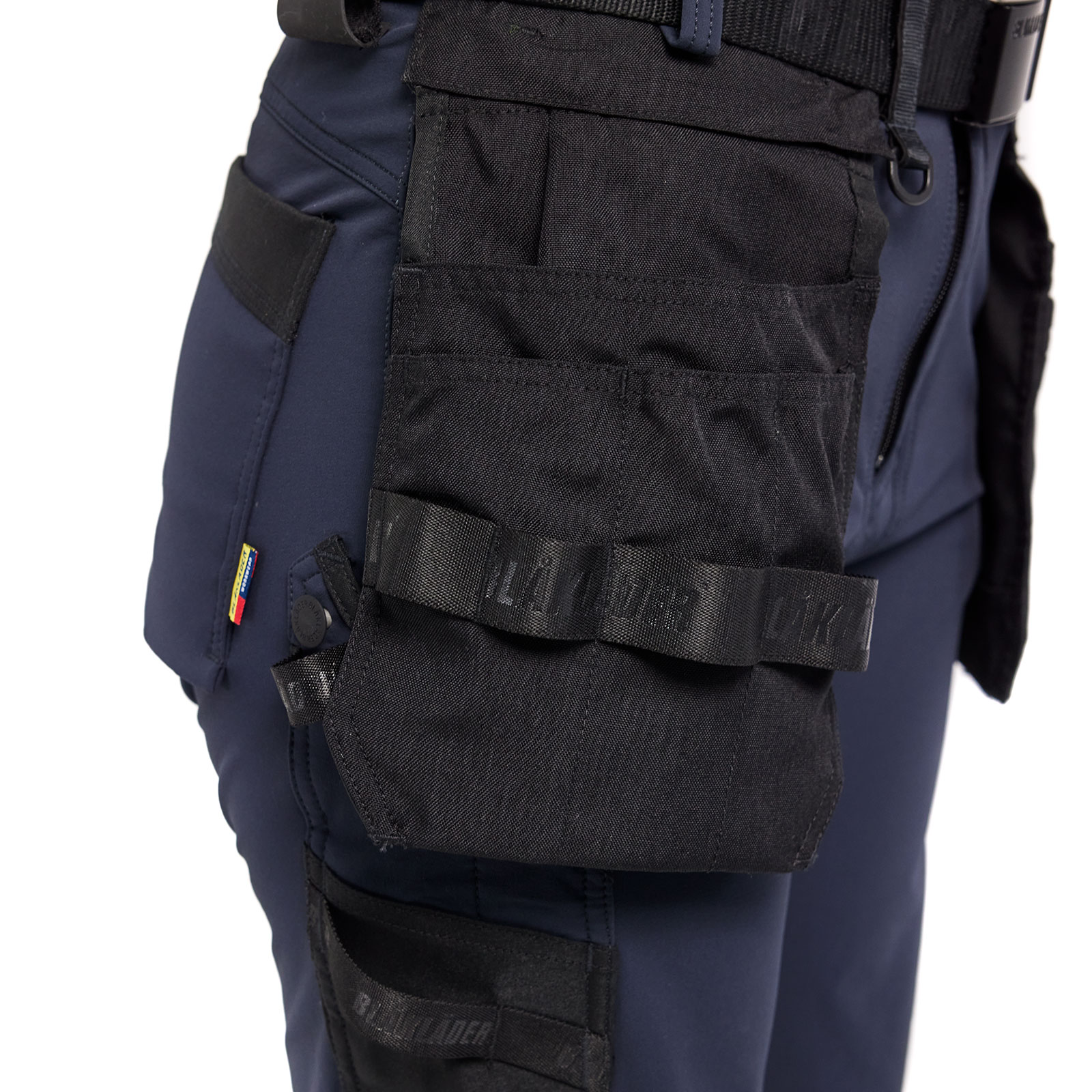 Bl&aring;kl&auml;der Damen Handwerkershorts full stretch, Dunkel Marine Blau/Schwarz, large image number 4