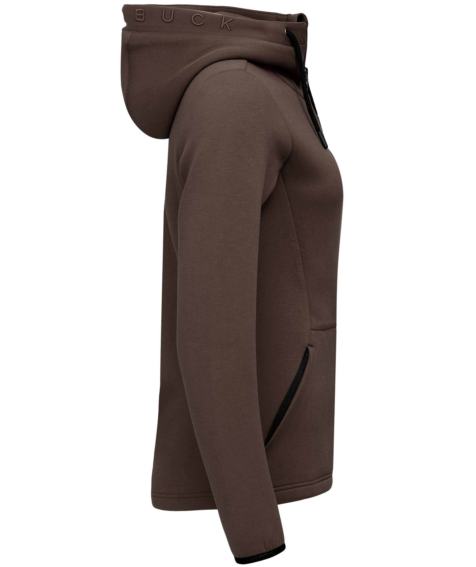 Cutter & Buck Pemberton women's Hood Zip, Dark Mocha, large image number 2