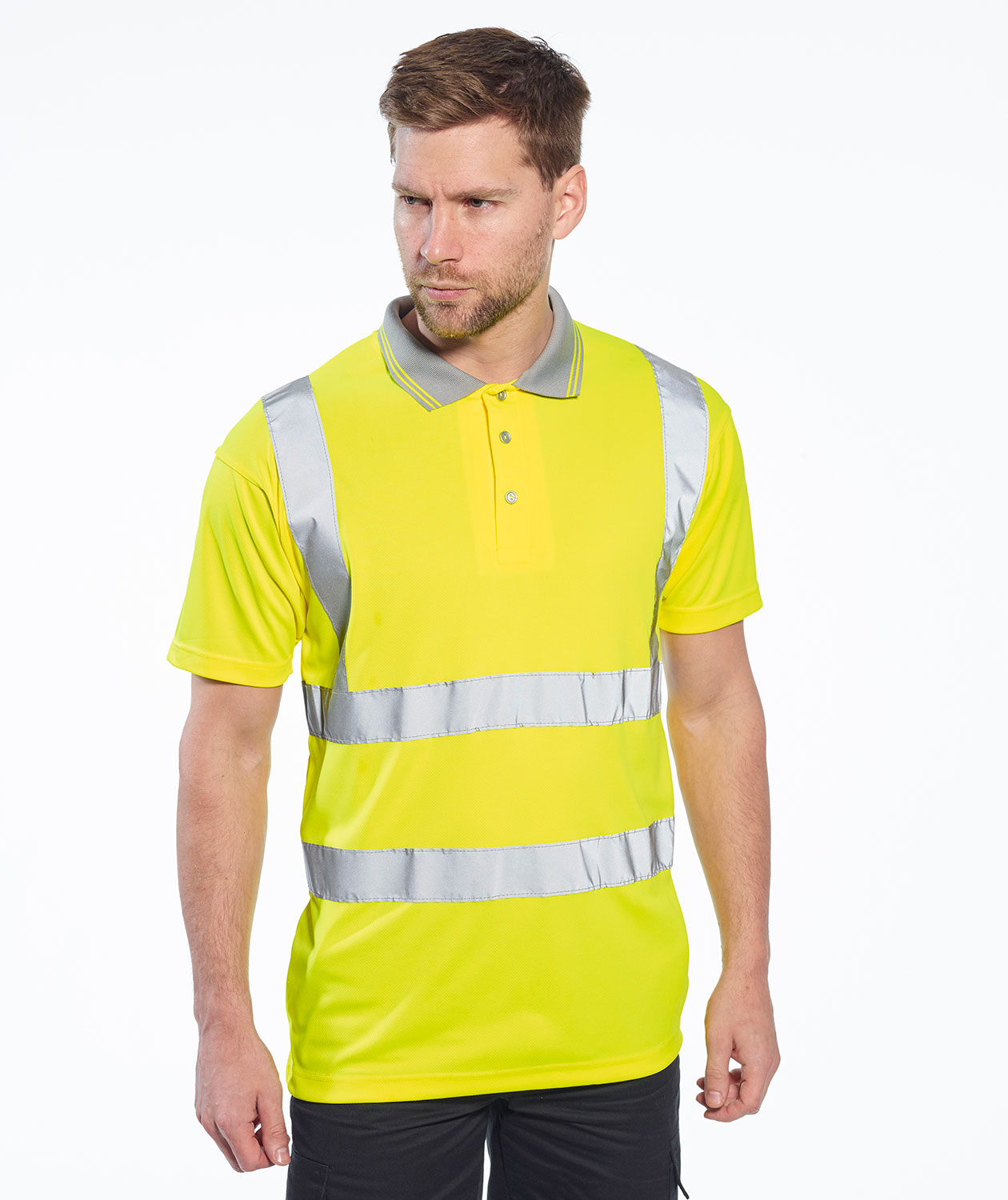 Portwest polo shirt, Hi-Vis Yellow