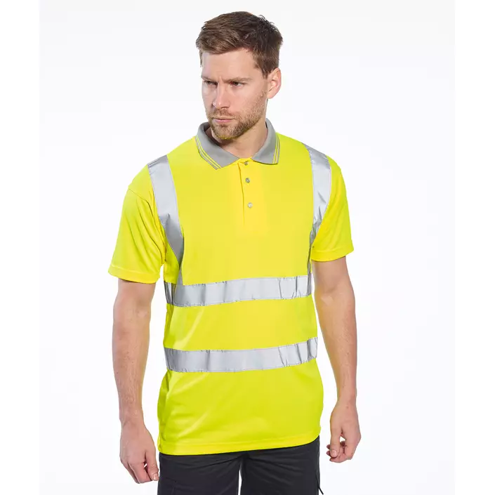 Portwest polo shirt, Hi-Vis Yellow, large image number 1