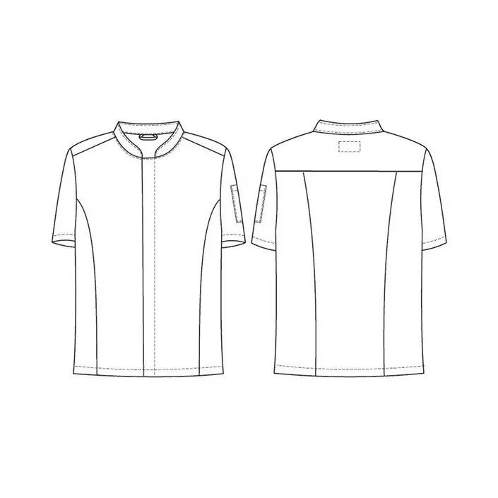 Segers slim fit kortermet kokkeskjorte, Lysegrå, large image number 4