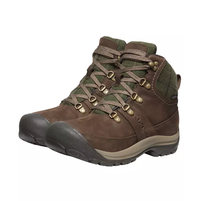 Keen Kaci III Winter MID WP women's hiking boots, Dark earth/Green, large image number 3