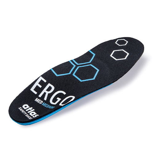 Atlas Ergo-Med Blue medium insoles, Black/Blue