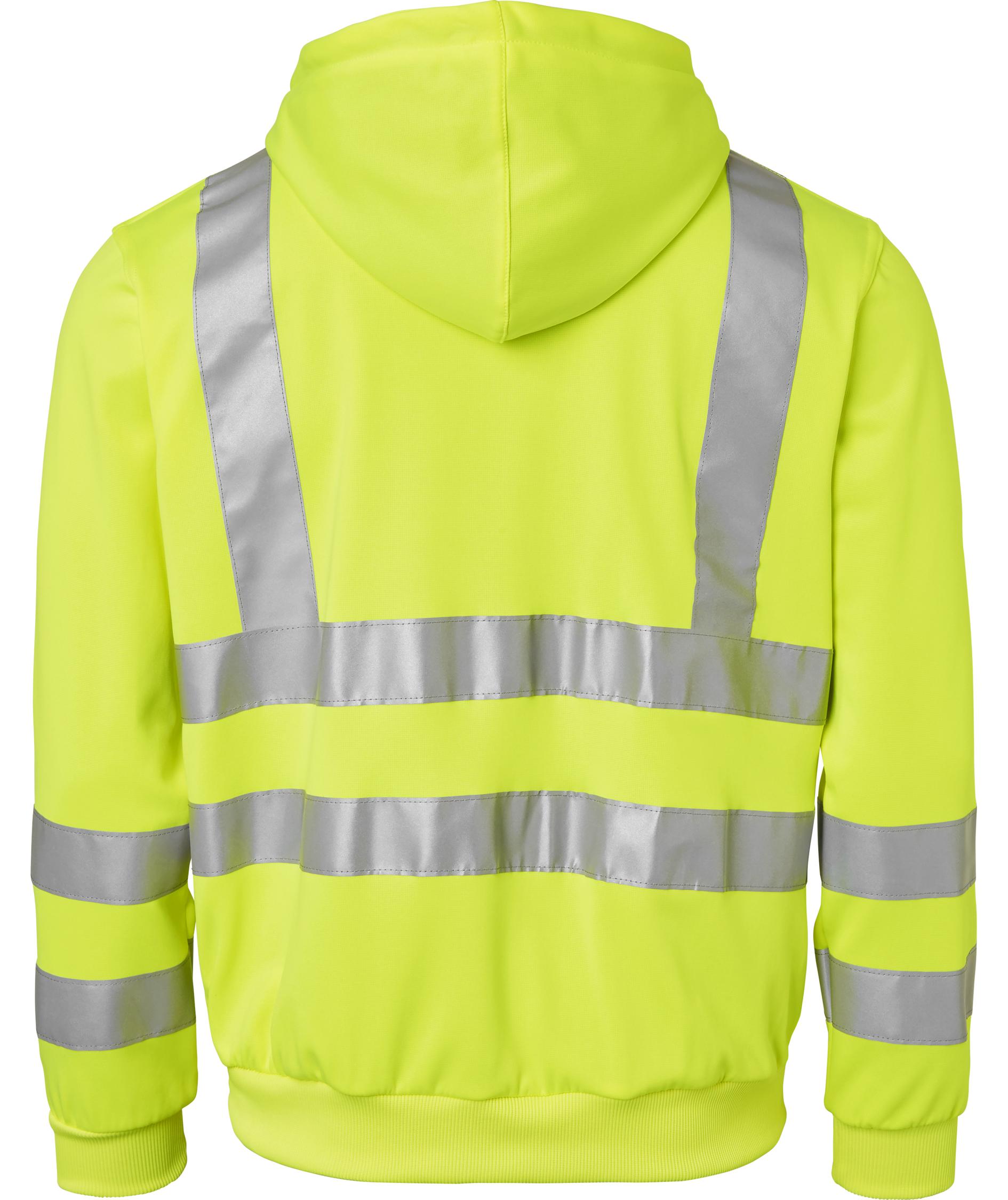 Top Swede hoodie med dragkedja 4429, Varsel Gul