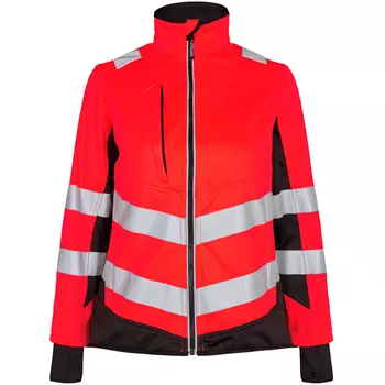 Engel Safety women's softshell jacket, Hi-vis Red/Black