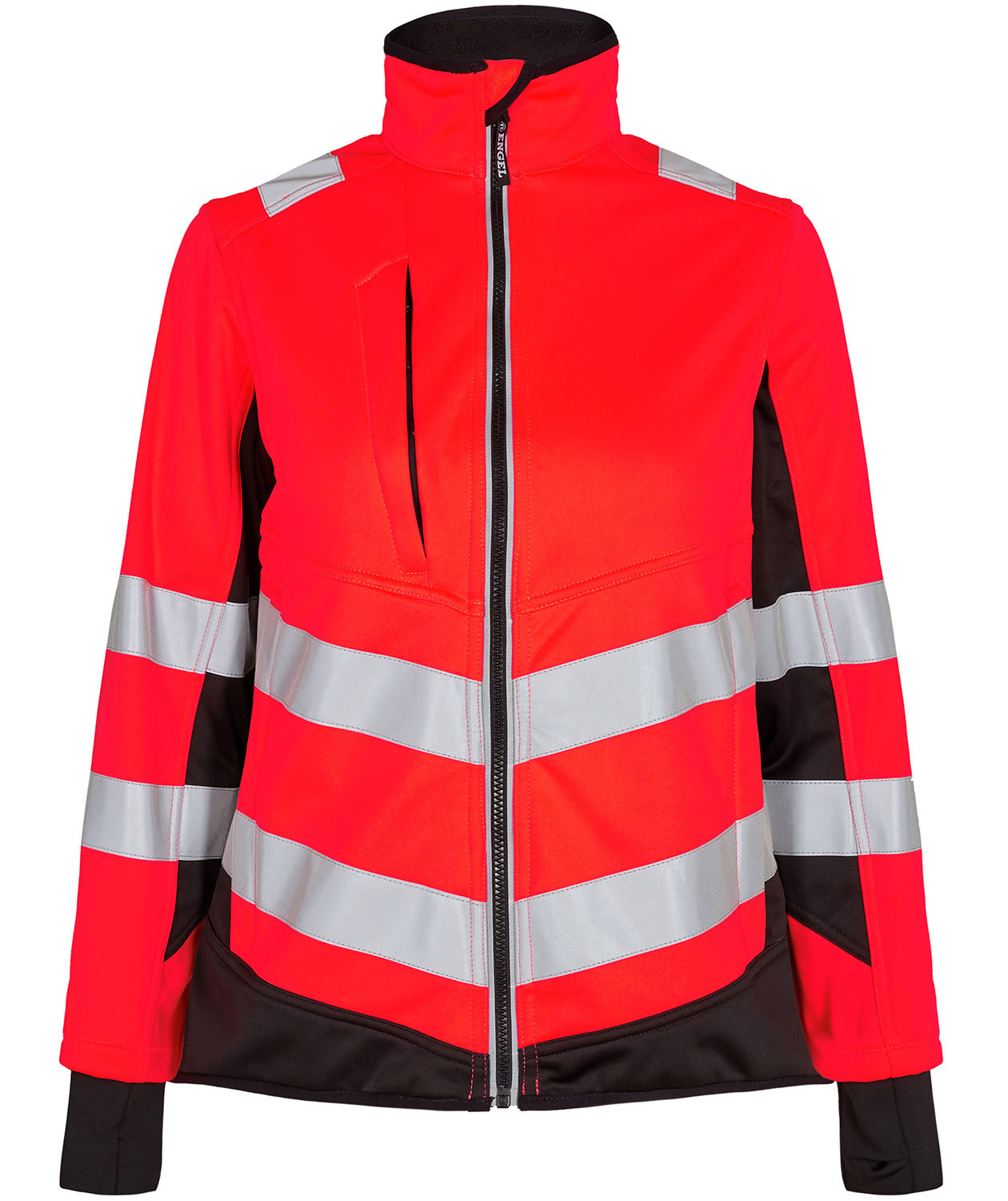Engel Safety softshelljacka dam, Varsel R&ouml;d/Svart, Varsel R&ouml;d/Svart, swatch