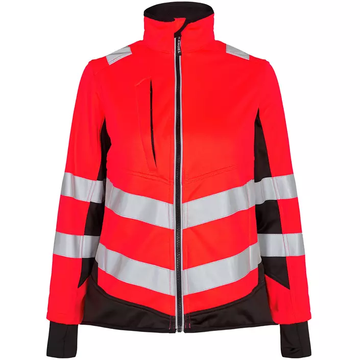 Engel Safety women's softshell jacket, Hi-vis Red/Black, large image number 0